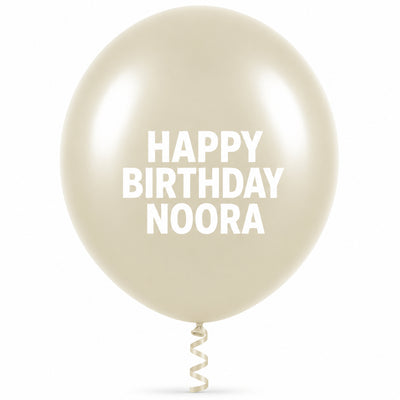 Sempertex Latex Personalised Helium Balloon - Satin Pearl - 24 Inch