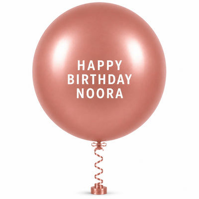 Sempertex Latex Personalised Helium Balloon - Metallic Rose Gold - 24 Inch