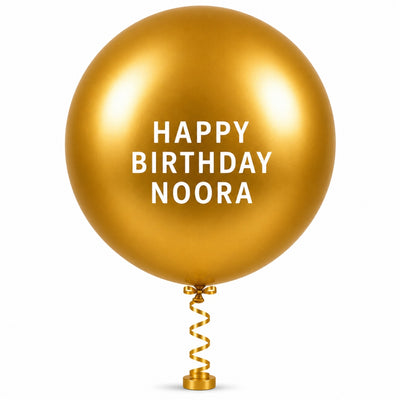 Sempertex Latex Personalised Helium Balloon - Reflex Gold - 24 Inch