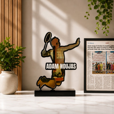 لوحة جائزة فاخرة مخصصة للاعب كرة الريشة