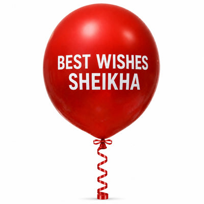 Sempertex Latex Personalised Helium Balloon - Reflex Crystal Red - 18 Inch
