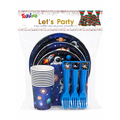 Spaceman Theme Disposable 10Pcs Party Set - Dining Set