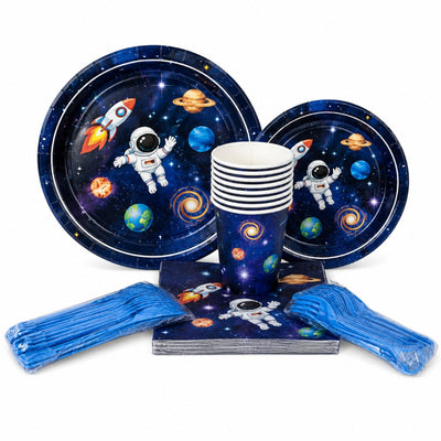 Spaceman Theme Disposable 10Pcs Party Set - Dining Set