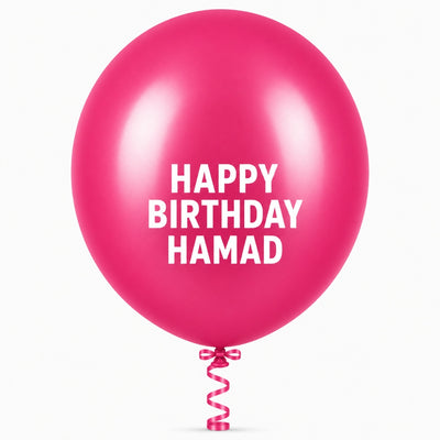Sempertex Latex Personalised Helium Balloon - Fuchsia - 18 Inch