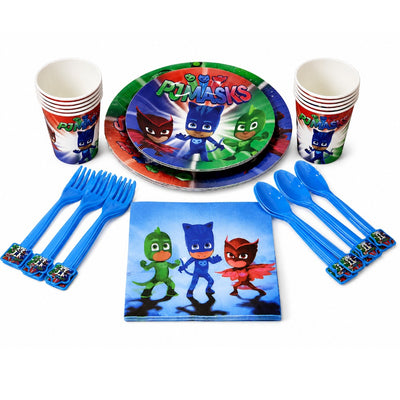 Pj Mask Theme Disposable 10Pcs Party Set - Dining Set