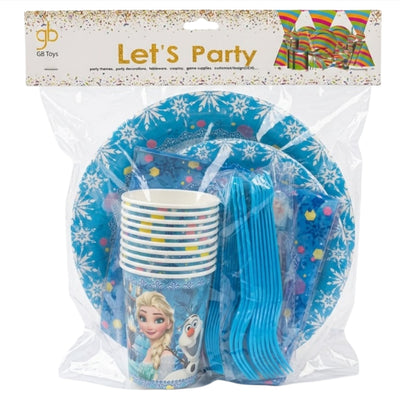 Frozen Theme Disposable 10Pcs Party Set - Dining Set