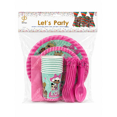 Lol Theme Disposable 10Pcs Party Set - Dining Set