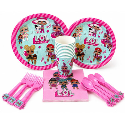 Lol Theme Disposable 10Pcs Party Set - Dining Set