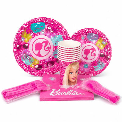 Barbie Theme Disposable 10Pcs Party Set - Dining Set