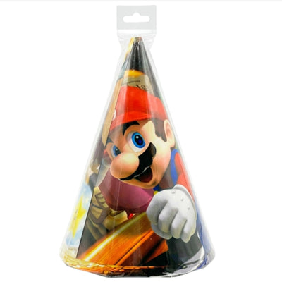 Mario Theme Party Hat - Party Cap - Pack Of 10Pcs