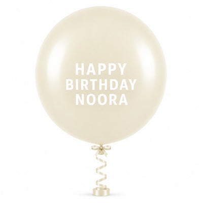 Sempertex Latex Personalised Helium Balloon - White - 24 Inch