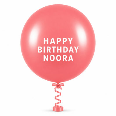 Sempertex Latex Personalised Helium Balloon - Pink - 24 Inch