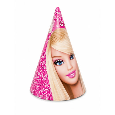 Barbie Theme Party Hat - Party Cap - Pack Of 10Pcs