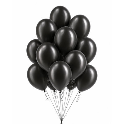 Sempertex Latex Helium Balloons - Black - 12 Inch
