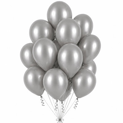 Sempertex Latex Helium Balloons - Grey - 12 Inch