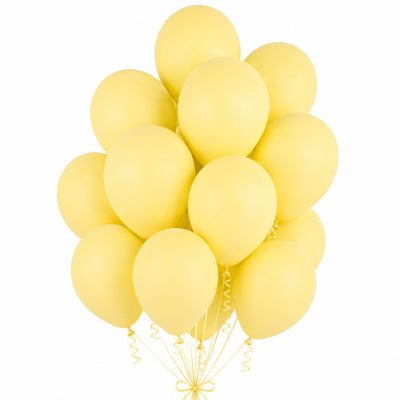 Sempertex Latex Helium Balloons - Pastel Matte Yellow - 12 Inch