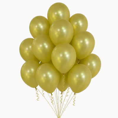 Sempertex Latex Helium Balloons - Metallic Gold - 12 Inch