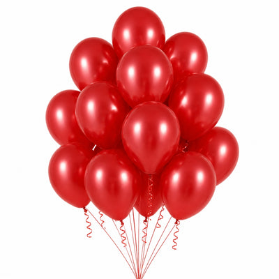 Sempertex Latex Helium Balloons - Metallic Red - 12 Inch