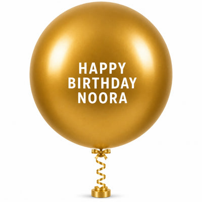Sempertex Latex Personalised Helium Balloon - Metallic Gold - 24 Inch