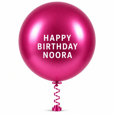 Sempertex Latex Personalised Helium Balloon - Reflex Fuchsia - 24 Inch