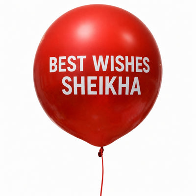 Sempertex Latex Personalised Helium Balloon - Reflex Crystal Red - 24 Inch