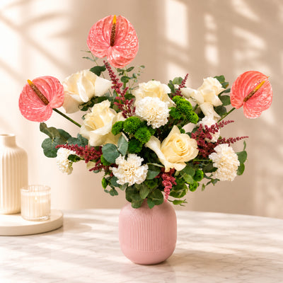 Blushing Elegance Flower Arrangement