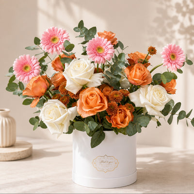 Peach & Blush Elegance Flower Box