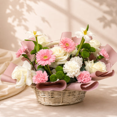 Sweet Blossom Basket Flower Arrangement