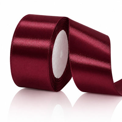 Party Decoration Satin Gift Ribbon - Maroon - 2 Inch X 25 Yards