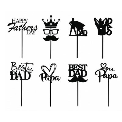 Happy Father'S Day Acrylic Topper - Assorted ( 1 Pc Only )