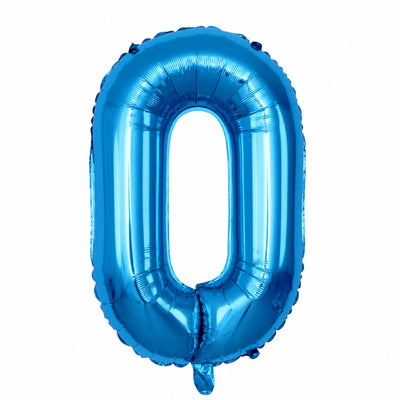 Happy Birthday Party Decoration Foil Balloon Number 0 - Blue - 40 Inch