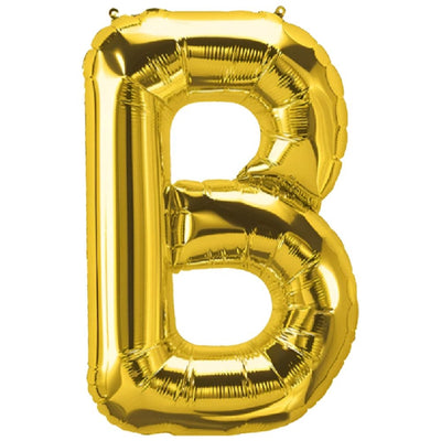 Party Decoration Alphabetic Letter B Foil Balloon - Gold Colour - 40 Inches