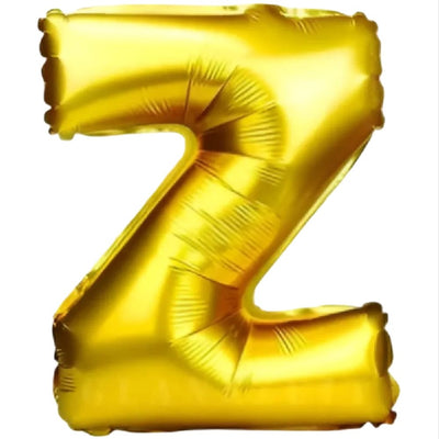 Party Decoration Alphabetic Letter Z Foil Balloon - Gold Colour - 40 Inches
