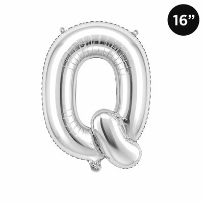 Party Decoration Alphabetic Letter Q Foil Balloon - Silver Colour - 16 Inches