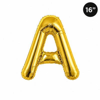 Party Decoration Alphabetic Letter A Foil Balloon - Gold Colour - 16 Inches
