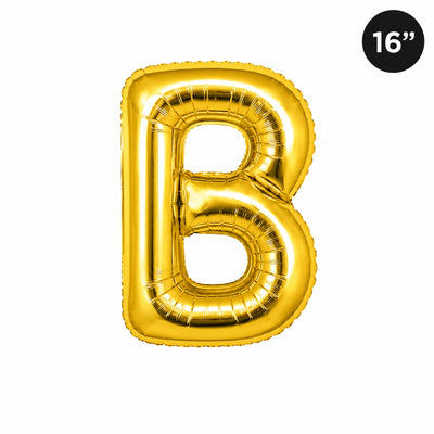 Party Decoration Alphabetic Letter B Foil Balloon - Gold Colour - 16 Inches
