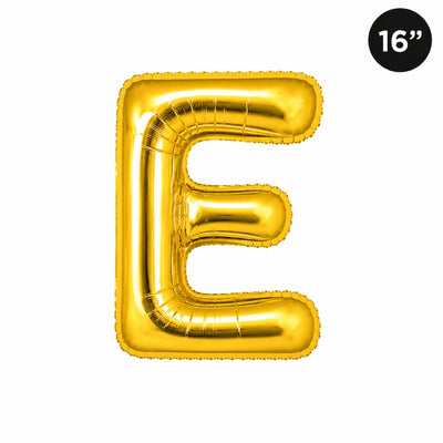 Party Decoration Alphabetic Letter E Foil Balloon - Gold Colour - 16 Inches