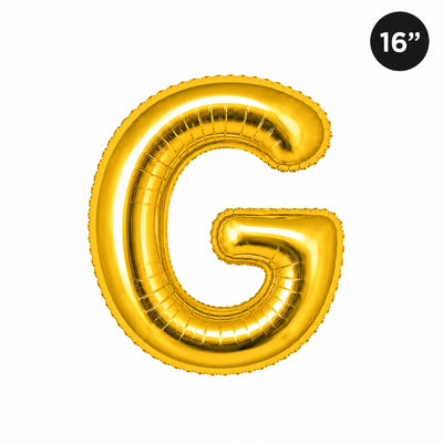 Party Decoration Alphabetic Letter G Foil Balloon - Gold Colour - 16 Inches