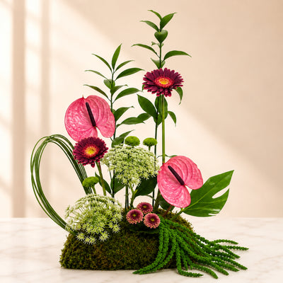 Modern Tropical Flower Arrangement