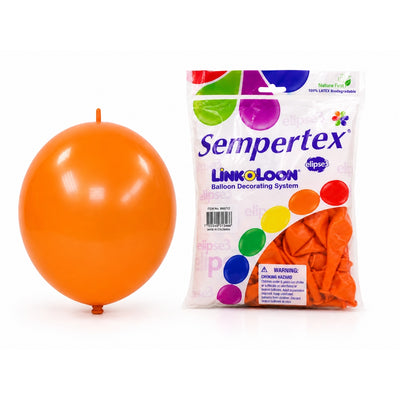 Sempertex Latex Linking Balloons - Orange - (Uninflated)