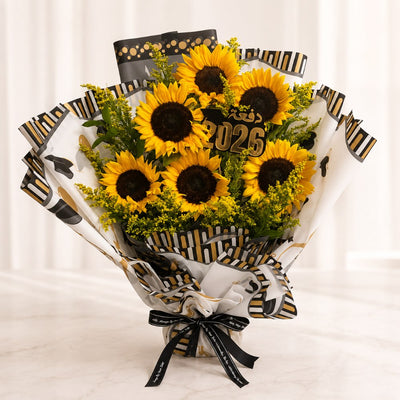 Graduation Sunflower Bouquet Arrangement