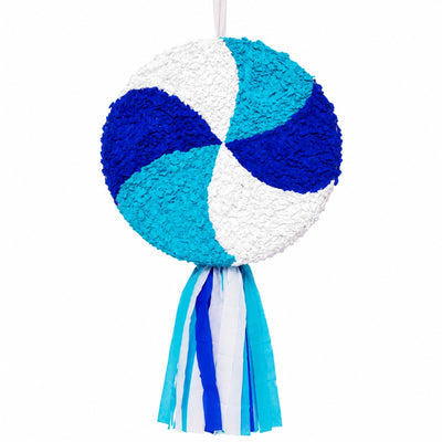 Round Shaped Blue And White Candy Pinata