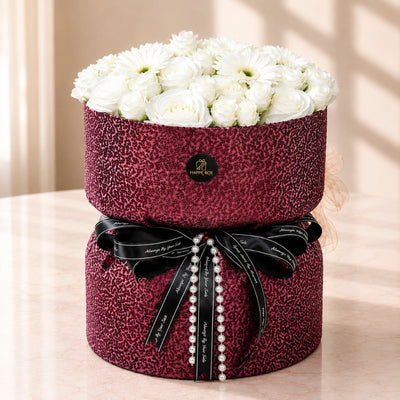 Premium White Round Flower Bouquet