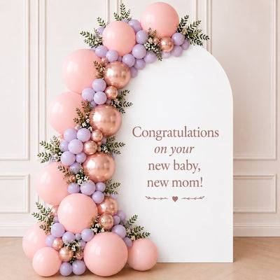 New Mom Party Decoration Backdrop Balloon Arrangement