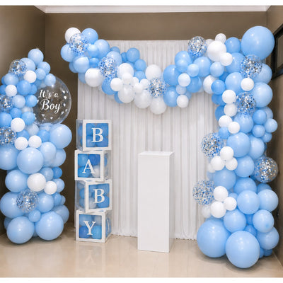 It's a Boy Gender Reveal Party Indoor Balloon Arch Arrangement