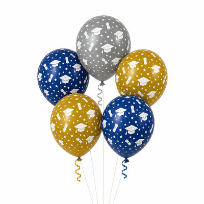 Sempertex Graduation Theme Helium Balloon Combo Set - Assorted Color - 5 Pcs