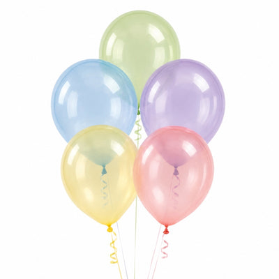Sempertex Helium Balloon Combo Set - Crystal Pastel Assorted Color - 5 Pcs