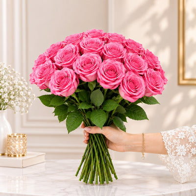 Fuchsia Roses Wholesale - 25 Stems