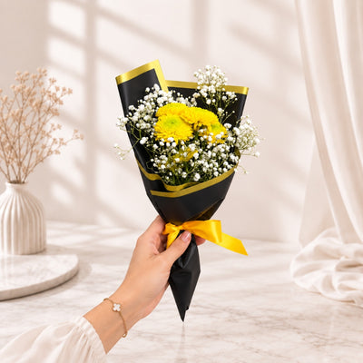 Elegant Yellow Santini Flower Bouquet
