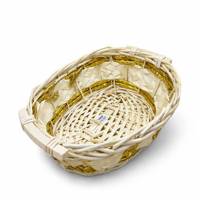 Bamboo Hamber Gift Basket Oval Very Small - 33X25X10Cm